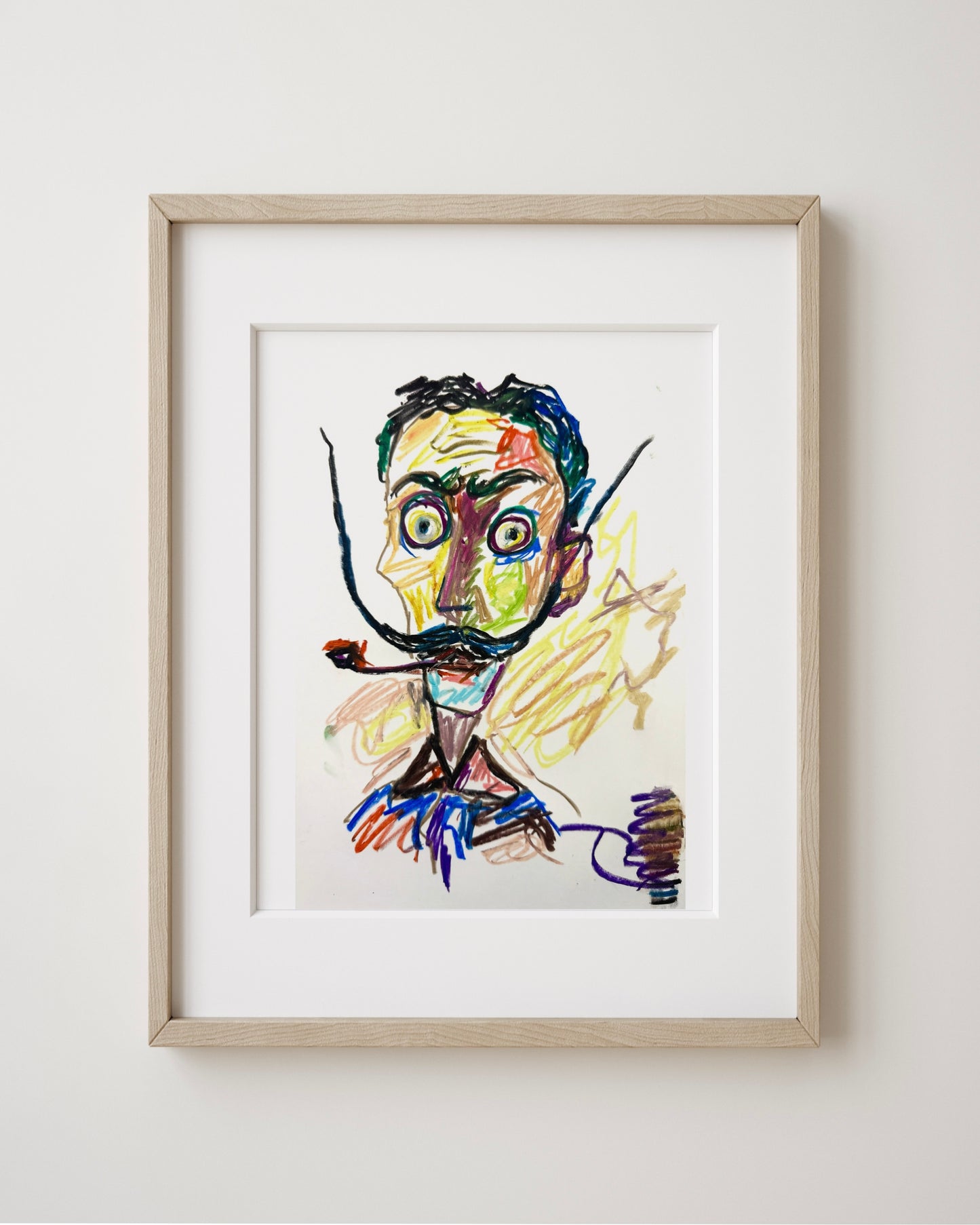 Dali in oil pastels