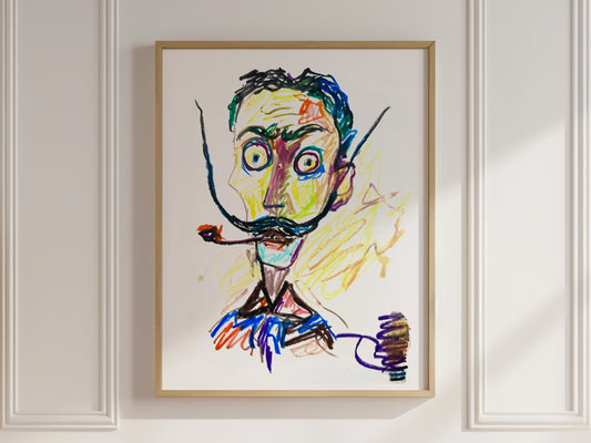 Dali in oil pastels