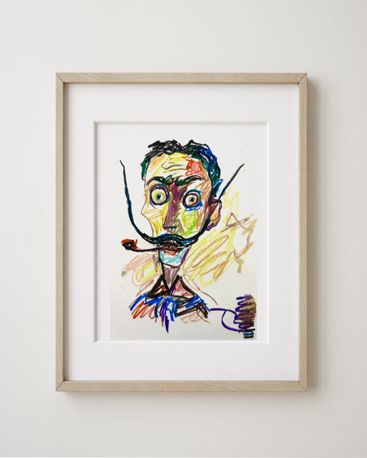 Dali in oil pastels